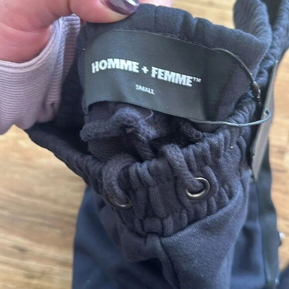 Homme + Femme Signature Track Pants Black Size M NWT - Picture 7 of 9